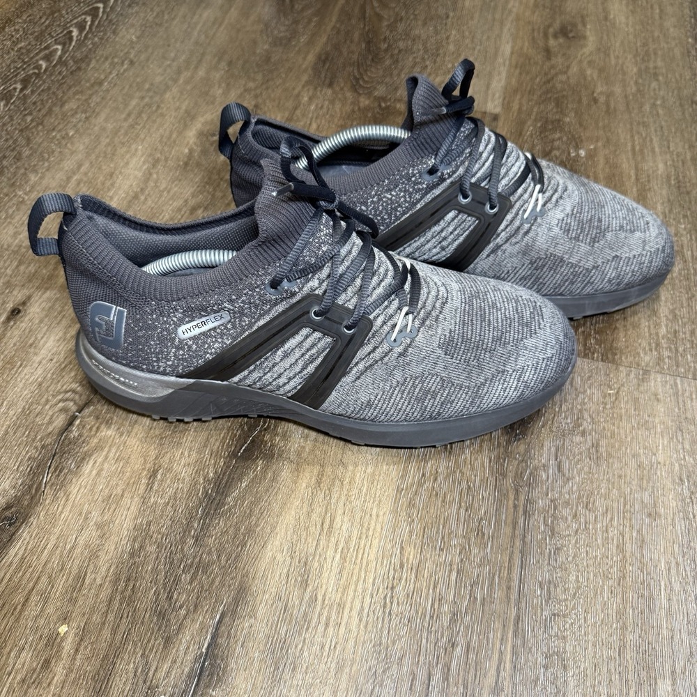 Footjoy Hyperflex Golf Shoes Womens 9.5‎ Grey Black Spiked 51081 Lightweight